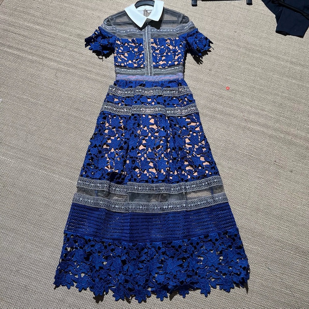 self portrait dress navy blue size 2